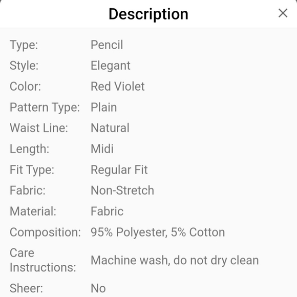 🌸NWOT🌸 Twist Front Retro PU Leather Pencil Skirt. Burgundy. Size: M - Picture 3 of 4